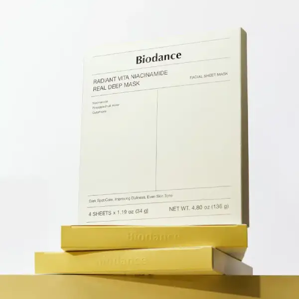 خرید ماسک ورقه‌ای روشن‌کننده بیودنس با نیاسینامید Biodance
