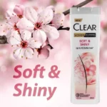 خرید شامپو ضد شوره کلیر مدل soft and shiny حجم 400 میل
