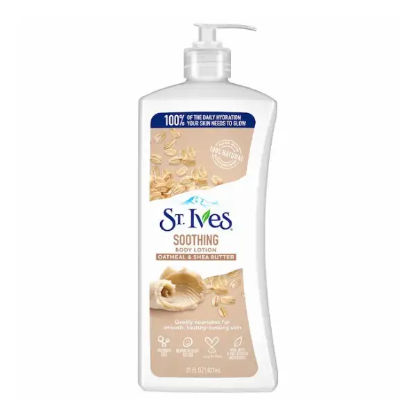 لوسیون بدن تسکین‌دهنده عصاره جو دوسر و شی‌باتر سینت ایوز – St. Ives