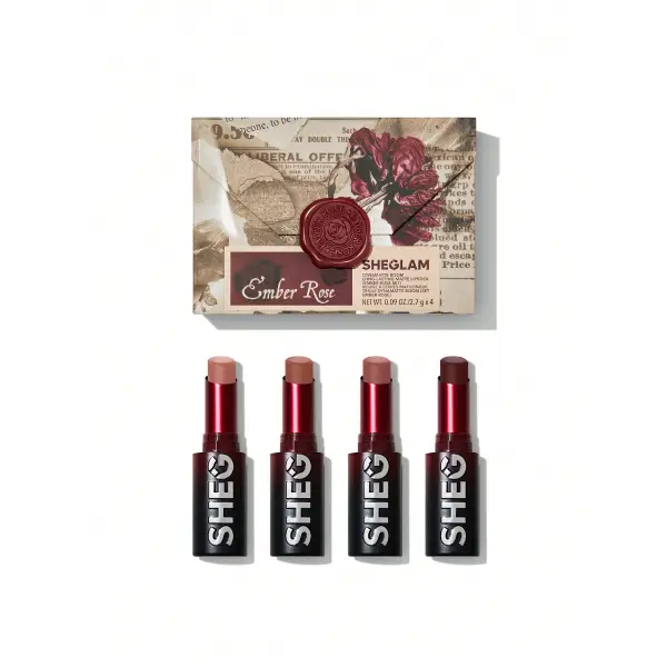 ست رژ لب مات ماندگار Dynamatte Boom شیگلم مدل Ember Rose Set