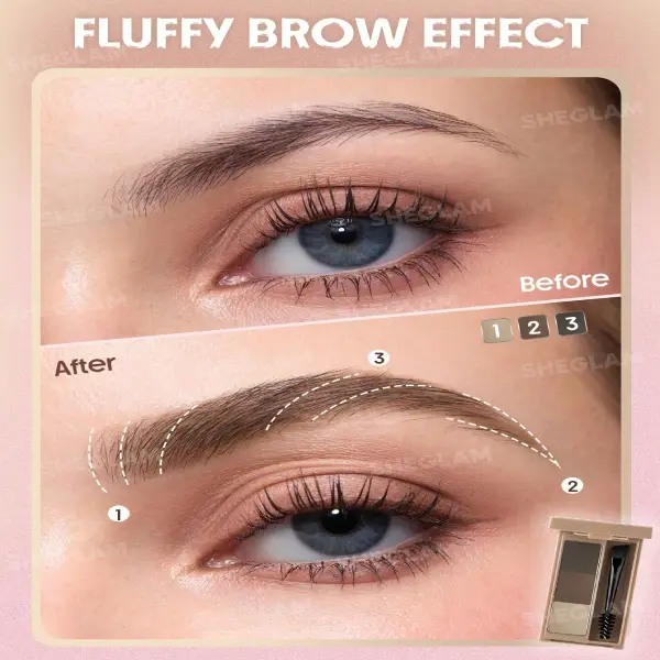 قیمت پالت ابرو پفی شیگلم رنگ Brown