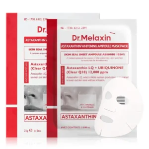 ماسک ورقه‌ای روشن‌کننده ومراقبت عمقیق آستاگزانتین Dr Melaxin
