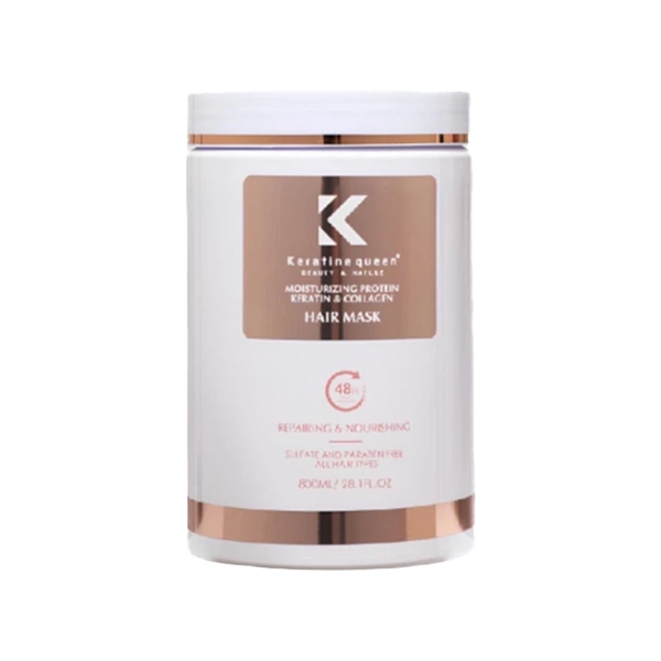 ماسک مو کراتین و کلاژن Keratine Queen مدل Moisturizing Protein Hair Mask