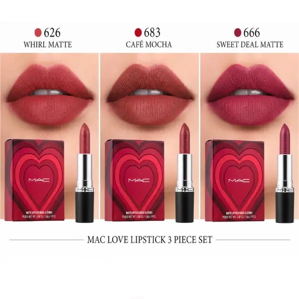 قیمت ست رژ لب مک MAC Love Matte Lipstick Set