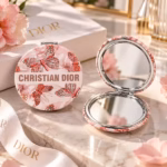 قیمت آینه جیبی دوطرفه طرح پروانه Christian Dior