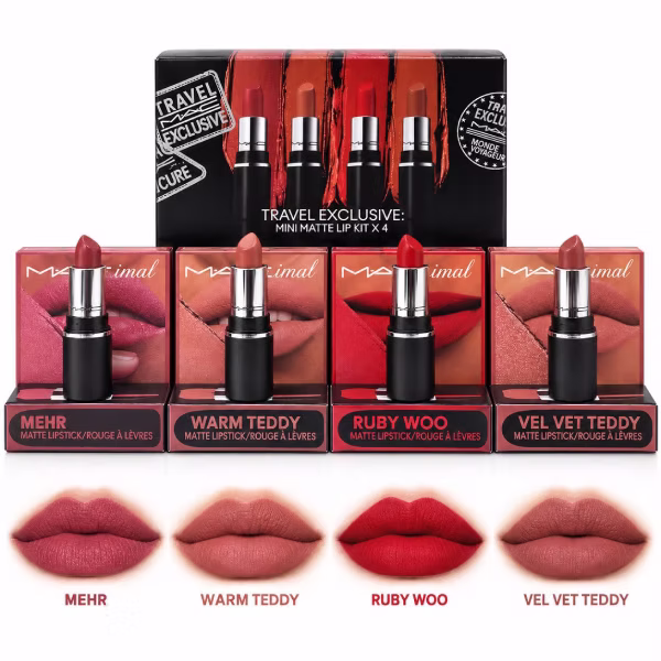 قیمت ست رژ لب ۴ عددی مینی مک MAC Mini Lipstick Set